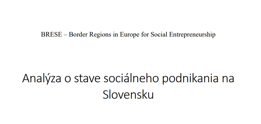 Analýza o stave sociálneho podnikania na Slovensku