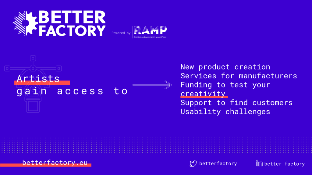 Better Factory: Výzva pre výrobné MSP, umelcov a dodávateľov technológií