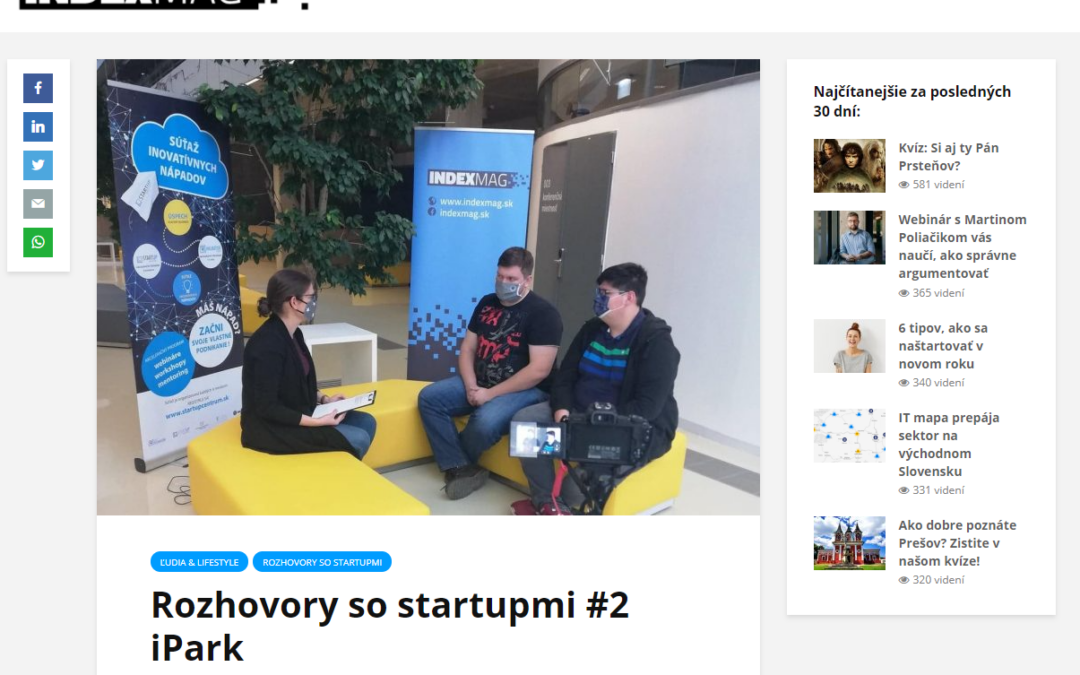 indexmag.sk – Rozhovory so startupmi #2 iPark