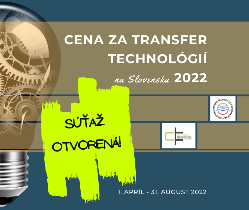 Súťaž: Cena za transfer technológií na Slovensku