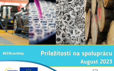Požiadavky na obchodnú a technologickú spoluprácu zverejnené v databáze Enterprise Europe Network v mesiaci august 2023
