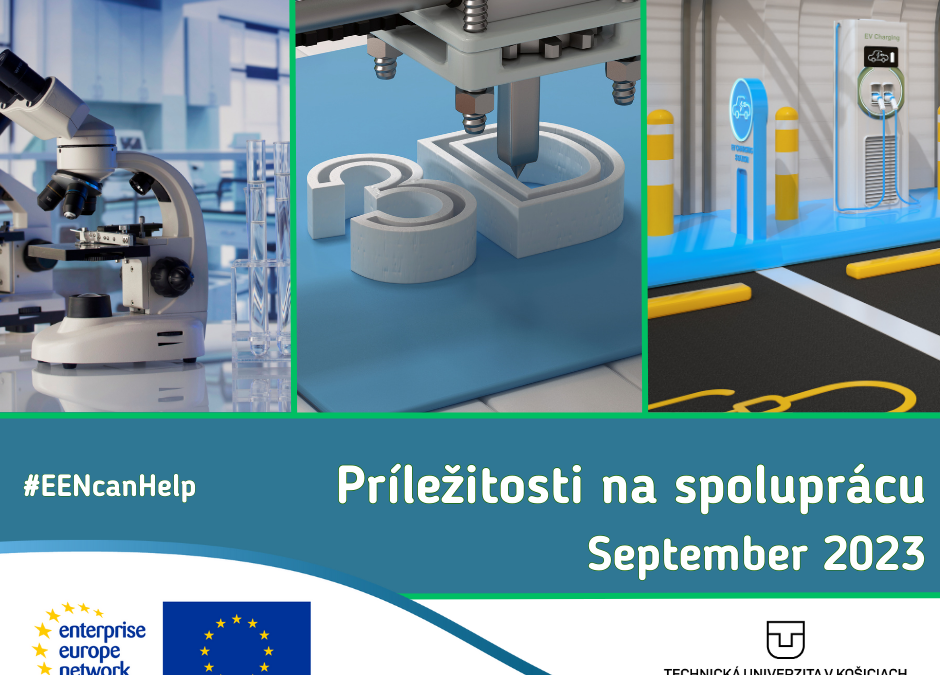 Príležitosti na spoluprácu zverejnené v databáze Enterprise Europe Network v septembri 2023
