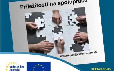 Príležitosti na spoluprácu zverejnené v databáze Enterprise Europe Network v OKTÓBRI 2024