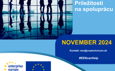 Príležitosti na spoluprácu zverejnené v databáze Enterprise Europe Network v NOVEMBRI 2024