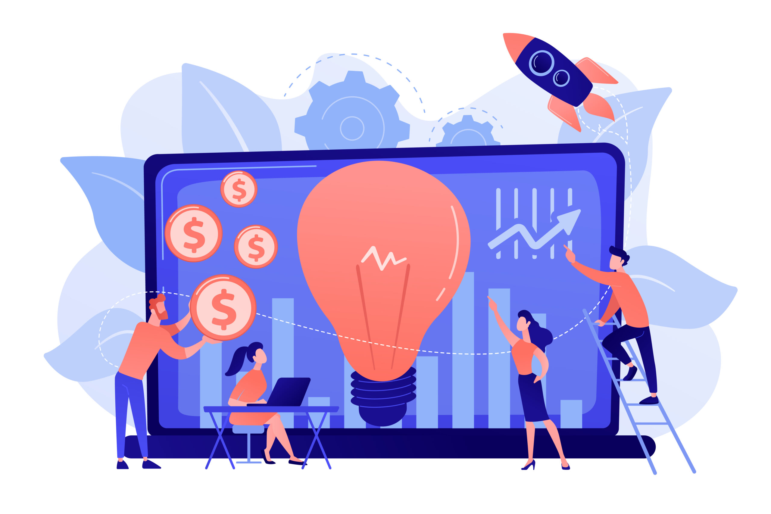 Venture investment concept vector illustration.