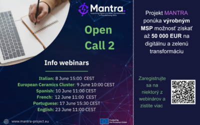 Projekt MANTRA ponúka výrobným MSP možnosť získať až 50 000 EUR na digitálnu a zelenú transformáciu